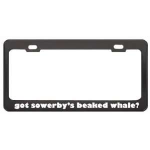 Got SowerbyS Beaked Whale? Animals Pets Black Metal License Plate 