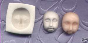 Handmade Polymer Clay Mold Little Girl Doll Face  