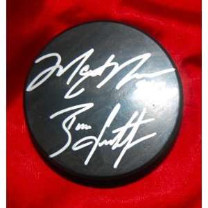  Mark Messier and Brian Leetch Hand Signed Autographed Ice 
