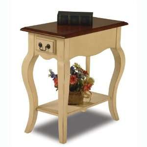  Leick Furniture Favorite Finds Side Table Ivory Finish 