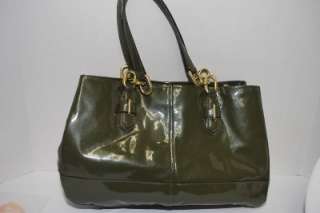 BB Coach Patent Leather Olive Green Chelsea Jayden Caryall 17855 