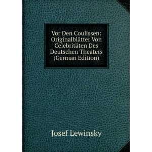   Theaters (German Edition) (9785874191900) Josef Lewinsky Books
