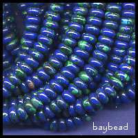 Azurite/Malachite Roundel Bead 6mm x 3mm 15 3/4 strand  
