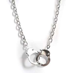  Silver Plated Small Handcuff Necklace 