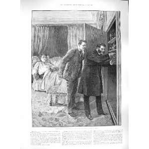  1889 LORD HARRY BEDROOM CUPBOARD DOCTOR OLD PRINT