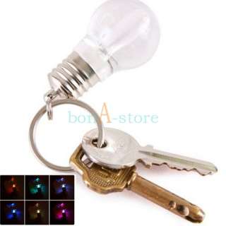 LED Flashlight Light Bulb Key Ring Keychain Lamp Torch  