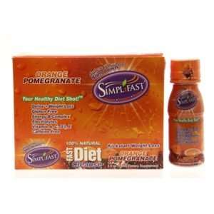 Simplifast Detox Fasting Beverage Shot, Orange Pomegranate, 12 Pack, 2 