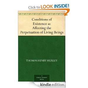 Conditions of Existence as Affecting the Perpetuation of Living Beings