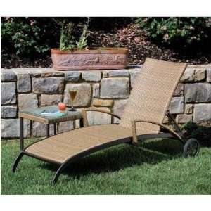 Loggia Wicker Chaise Lounge Chair With Wheels 