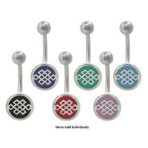 Belly Button Ring Surgical Steel with Abstract Design   TU56