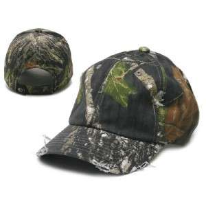 NEW MOSSY OAK VINTAGE WASHED CAMO CAMOUFLAGE HAT CAP  