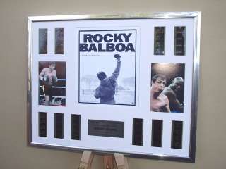 ROCKY XI BALBOA XL 35MM FILM CELL FRAMED MONTAGE +COA  
