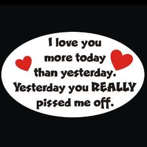  LazyCats   I Love You More Today Than Yesterday Decal 