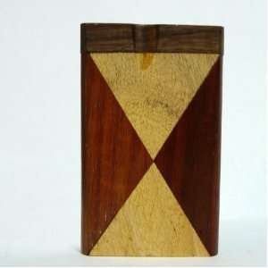   Triangle 4 x 2 Wood Dugout with Tobacco Taster Cigarette One Hitter