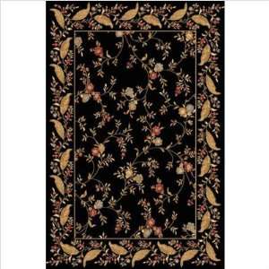  Dynamic Rugs ZB3912104 Yazd Floral Black Contemporary Rug 