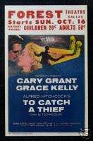 TO CATCH A THIEF MOVIE POSTER HITCHCOCK 55 GRACE KELLY  