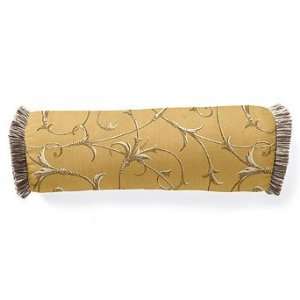   Sunbrella Camille Scroll Tan with Fringe   Frontgate