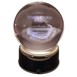 NEW YORK YANKEES Yankee Stadium Etched Crystal Ball  