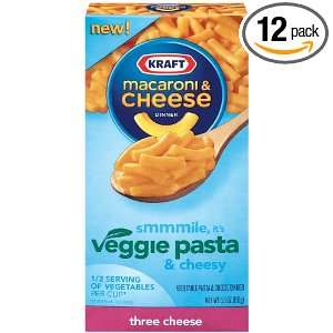 Kraft Blue Box Macaroni and Cheese Vegi Premium 3 Cheese, 5.5 Ounce 