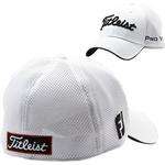 TITLEIST FLEX FIT Sport Mesh Golf Hat Cap WHITE M/L  