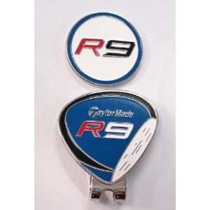  TaylorMade R9 Blue Golf Ball Marker & Hat Clip Everything 
