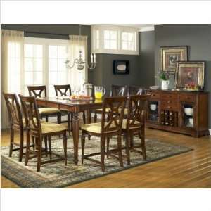   Piece Counter Height Dining Table Set in Multi Step Rich Cherry