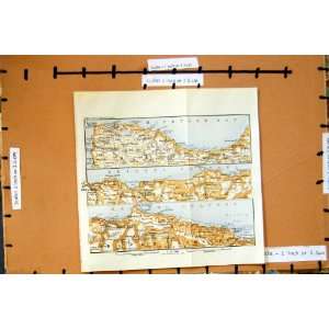  1906 MAP DEVON SOMERSET ENGLAND BIDEFORD BAY BRISTOL