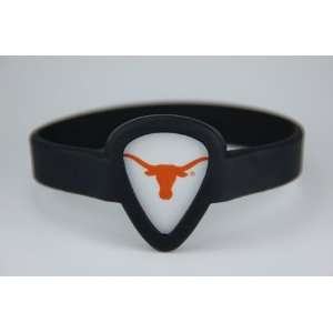 University of Texas Guitar Picks & Pickbandz Bracelet (Black) Gift 