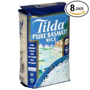 Tilda Rice, Pure Basmati, 16 Ounce Bags (Pack of 8)  