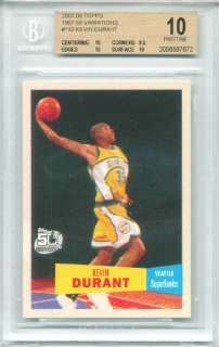 2003 04 Topps 1957 58 Kevin Durant Rookie Graded BGS 10 *72  