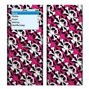  Skully Pink Design Decal Skin Sticker for Apple iPod nano 