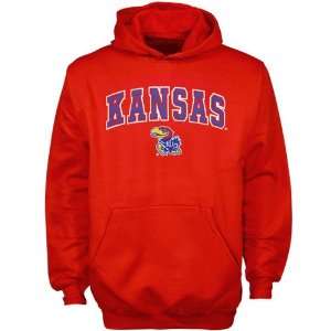  Kansas Jayhawks Youth Crimson Automatic Hoody Sweatshirt 