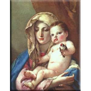 Madonna of the Goldfinch 23x30 Streched Canvas Art by Tiepolo 