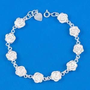  Rose Flower Bracelet Large  Adjustable 7 to 8 Jewelry