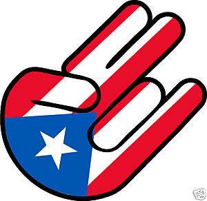 Puerto Rico Flag Shocker Decal  