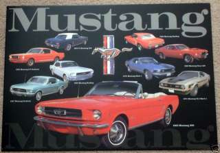 Mustang Through The Years Collectible Metal Sign  