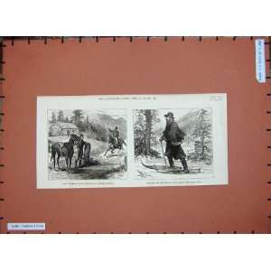  1880 Pony Express Rocky Mountains America Postman