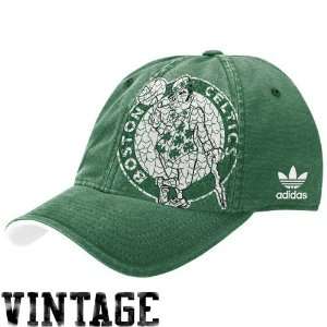 adidas Boston Celtics Green Big Logo Flex Fit Hat  Sports 