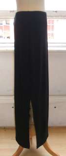 Baylis & Knight Vintage Black Maxi Skirt Elegant SPLIT  