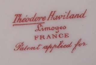 Theodore Haviland Limoges 12 Platter Pink Green Roses  