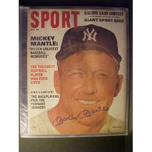  Mickey Mantle New York Yankees Autographed May 1967 Sport 