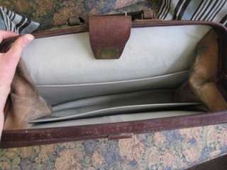 Vintage Dark Leather Cheney Briefcase Bag  