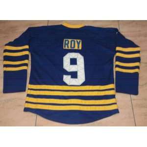 Buffalo Sabres #9 Derek Roy 40th Blue Hockey Jersey NHL Authentic 