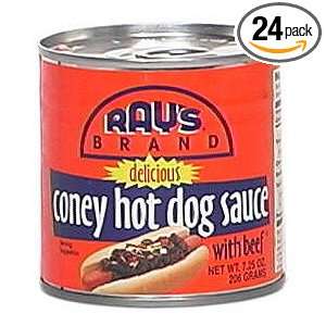 Rays Coney Hot Dog Sauce With Beef, 7.25 Ounce Cans (Pack of 24)