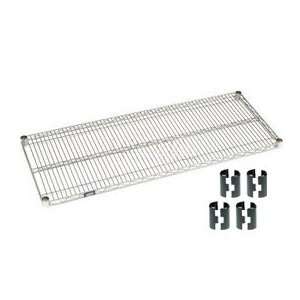  Nexelate Silver Epoxy Wire Shelf 48 X 18 With Clips 