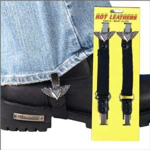    Heart with Wings Hot Leathers Pants / Boots Clips Automotive