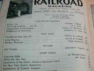 Vintage Pulp RAILROAD MAGAZINE   AUG. 1947 Full Issue  