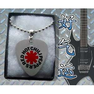  Red Hot Chili Peppers Metal Guitar Pick Necklace Boxed 