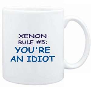  Mug White  Xenon Rule #5 Youre an idiot  Male Names 