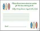 20 Surf board Surfboard Advice Cards for Baby Shower